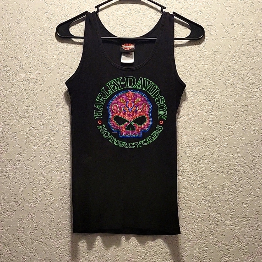 Harley Davidson tank top, Medium, Black.